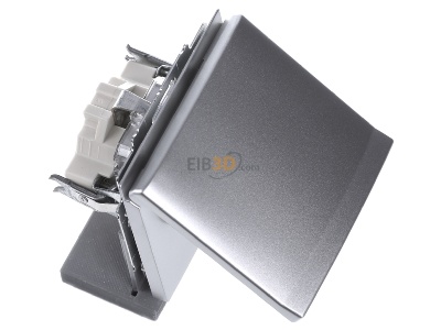 Ansicht oben links Busch Jaeger 20 EUGKB-33-101 Schuko-Steckdoseneinsatz IP44 alusilber 