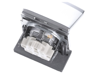 Ansicht oben hinten Busch Jaeger 20 EUGKB-33-101 Schuko-Steckdoseneinsatz IP44 alusilber 