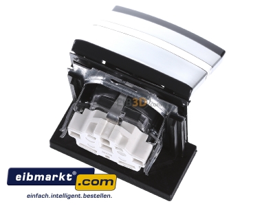 Ansicht oben hinten Busch-Jaeger 20 EUGKBN-35-101 Schuko-Steckdoseneinsatz IP44 anthrazit 