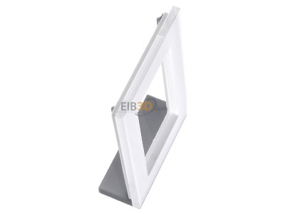 Ansicht oben links Gira 100112 Abdeckrahmen 1 1 2fach Glas ws 