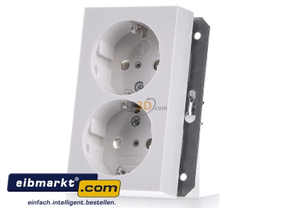 Frontansicht Gira 273103 Doppeldose SCHUKO KS 1fach rws 