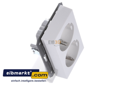 Ansicht oben links Gira 273103 Doppeldose SCHUKO KS 1fach rws 