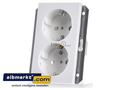 Front view Gira 273527 Socket outlet protective contact 
