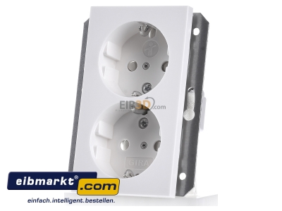 Frontansicht Gira 273527 Steckdose SCHUKO KS f. 1 1 2fach Dose rws matt 
