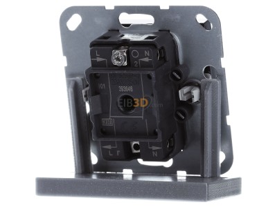 Back view Gira 283628 2-pole switch flush mounted anthracite 
