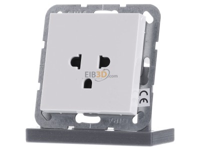 Front view Gira 284003 Socket outlet (receptacle) white 
