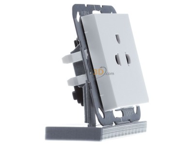 Ansicht links Gira 284027 Steckdose EURO US System rws matt 