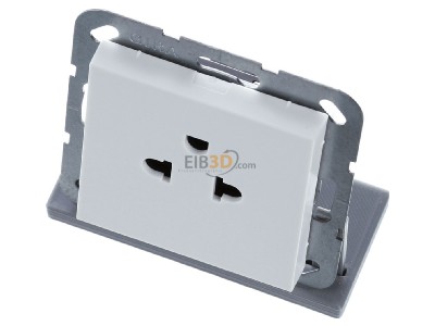 Ansicht oben vorne Gira 284027 Steckdose EURO US System rws matt 