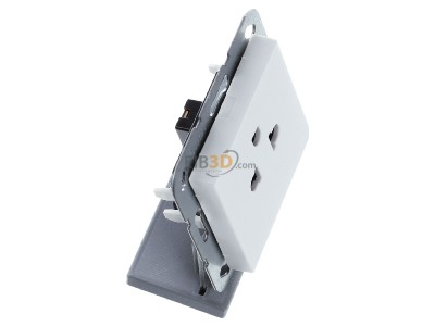 Ansicht oben links Gira 284027 Steckdose EURO US System rws matt 