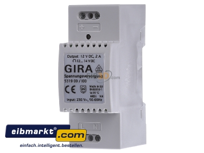 Front view Gira 531900 Power supply for bus system
