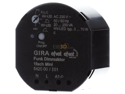 Front view Gira 542000 Dimming actuator bus system
