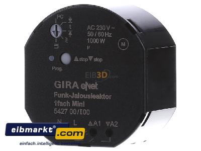 Front view Gira 542700 Sunblind actuator for bus system

