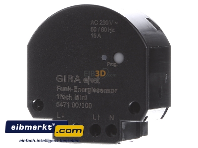 Front view Gira 547100 Energy meter for bus system
