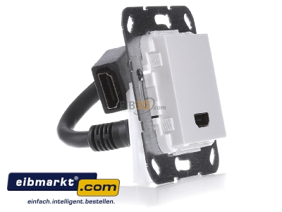 Ansicht links Gira 567003 HDMI Kabelpeitsche rws 