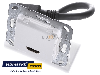 Ansicht oben vorne Gira 567003 HDMI Kabelpeitsche rws 