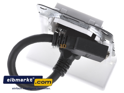 Ansicht oben hinten Gira 567003 HDMI Kabelpeitsche rws 