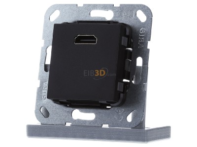 Frontansicht Gira 567010 UP Tragring HDMI sw matt Kabelpeitsche 