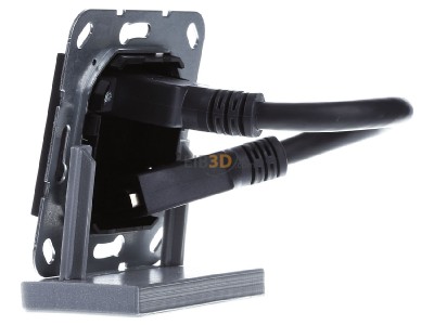 Ansicht rechts Gira 567010 UP Tragring HDMI sw matt Kabelpeitsche 
