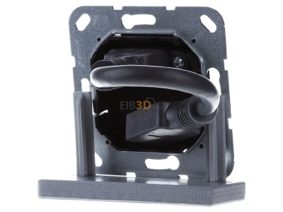 Ansicht hinten Gira 567010 UP Tragring HDMI sw matt Kabelpeitsche 