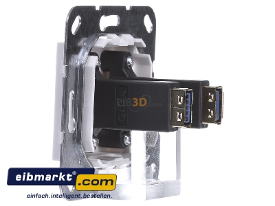 Ansicht rechts Gira 568403 USB 3.0 A 2fach rws Gender Changer 