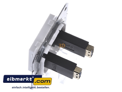 Ansicht oben rechts Gira 568403 USB 3.0 A 2fach rws Gender Changer 