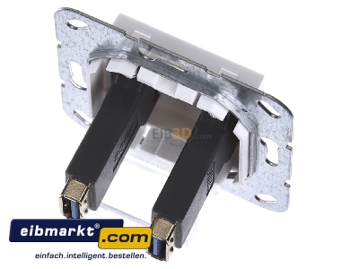 Ansicht oben hinten Gira 568403 USB 3.0 A 2fach rws Gender Changer 