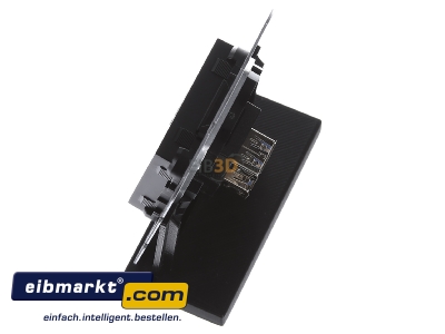 Ansicht oben rechts Gira 568410 USB 3.0 A 2fach sw matt Gender Changer 