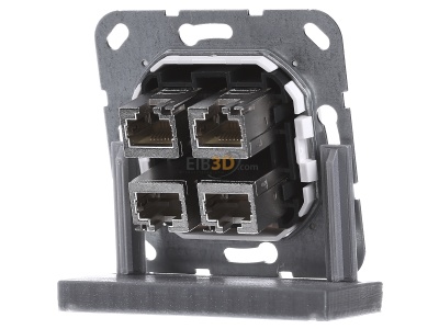 Ansicht hinten Gira 569803 Modular Jack RJ45 Cat6A rws 4fach 