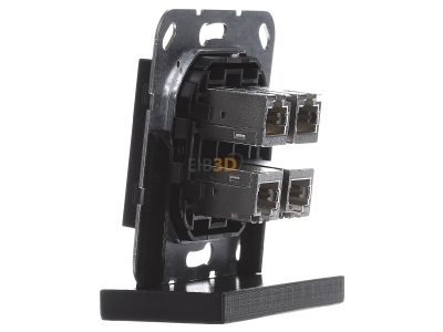 Ansicht rechts Gira 569810 Modular Jack RJ45 Cat6A sw matt 4fach 