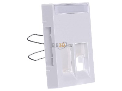 Ansicht links Merten MEG4574-0325 Zentralplatte 2fach aktivws gl 
