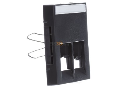 Ansicht links Merten MEG4574-0414 Zentralplatte 2fach anth 