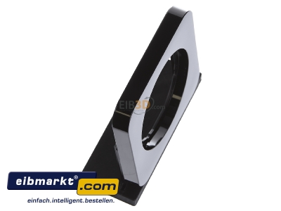 Ansicht oben links Berker 10112145 Rahmen sw/gl 1fach, rund 