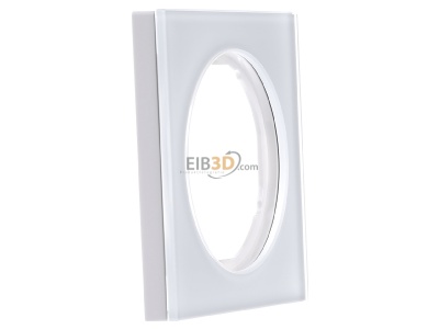 Ansicht links Berker 10112209 Rahmen Glas/pows 1fach, rund 