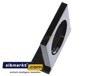 Ansicht oben links Berker 10112245 Rahmen sw/gl 1fach, rund 