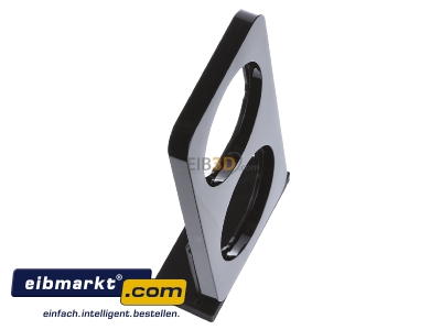 Ansicht oben links Berker 10122145 Rahmen sw/gl 2fach 