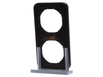 Ansicht hinten Berker 10122184 Rahmen Alu/sw 2fach 