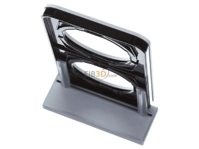 Ansicht oben hinten Berker 10122184 Rahmen Alu/sw 2fach 