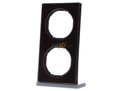 Front view Berker 10122216 Frame 2-gang black 
