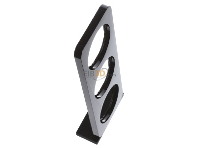 Ansicht oben links Berker 10132145 Rahmen sw/gl 3fach 