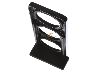 Ansicht oben hinten Berker 10132145 Rahmen sw/gl 3fach 