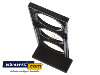 Ansicht oben hinten Berker 10132245 Rahmen sw/gl 3fach 