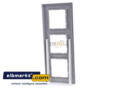 Ansicht hinten Berker 10136424 Rahmen alu/matt 3fach 