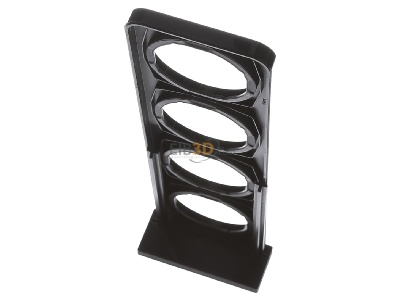 Ansicht oben hinten Berker 10142145 Rahmen sw/gl 4fach 