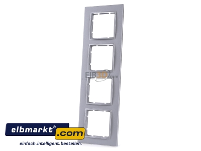 Frontansicht Berker 10146424 Rahmen Alu/matt 4fach 