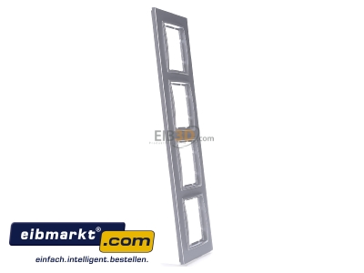 Ansicht links Berker 10146424 Rahmen Alu/matt 4fach 