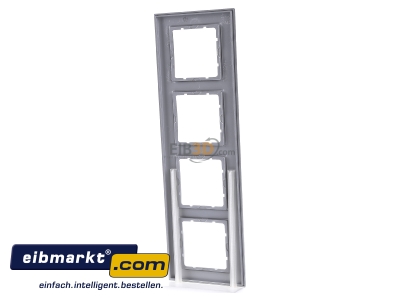 Ansicht hinten Berker 10146424 Rahmen Alu/matt 4fach 