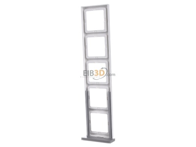 Ansicht hinten Berker 10156099 Rahmen pows/samt 5fach senkrecht 