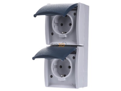 Frontansicht Busch Jaeger 20-02 EWN-53 Schuko-Steckdose 2f. senkrecht 