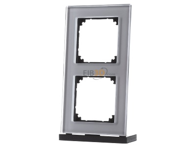 Frontansicht Merten 489260 Rahmen Glas 2f.diam/si waage/senkrecht 