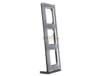 View on the left Merten 489360 Frame 3-gang silver 
